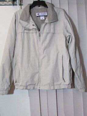 Vintage 90's Columbia Bomber Jacket - Great Quality - Tan